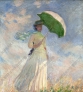 莫奈油畫 撐雨傘的女人 高清大圖下載